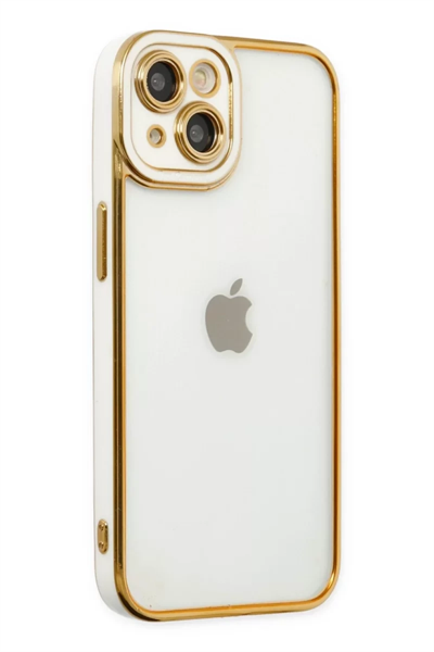 Apple iPhone 14 Plus Kılıf Liva Lens Silikon - Beyaz