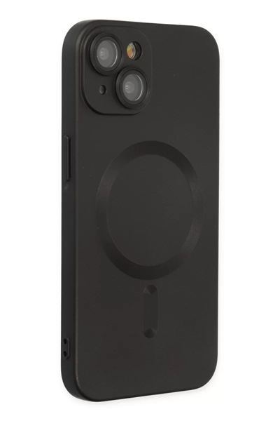 Apple iPhone 14 Plus Kılıf Moshi Lens Magneticsafe Silikon - Siyah