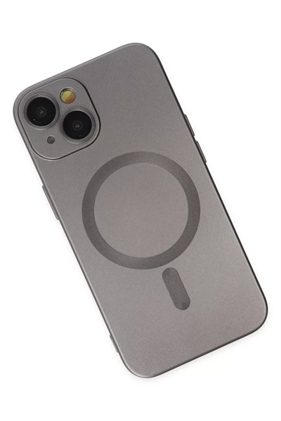 Apple iPhone 14 Plus Kılıf Moshi Lens Magneticsafe Silikon - Füme