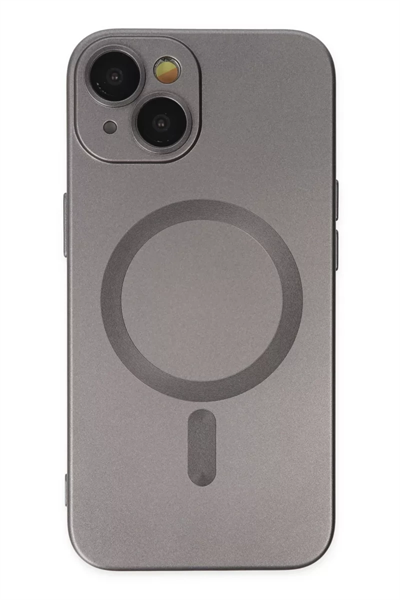Apple iPhone 14 Plus Kılıf Moshi Lens Magneticsafe Silikon - Füme