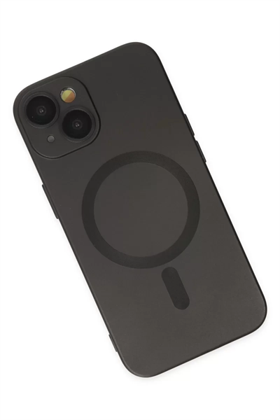 Apple iPhone 14 Plus Kılıf Moshi Lens Magneticsafe Silikon - Siyah
