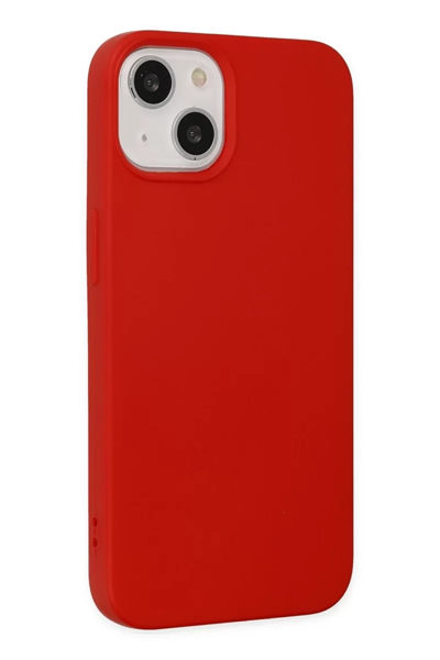 Apple iPhone 14 Plus Kılıf Nano içi Kadife Silikon - Kırmızı