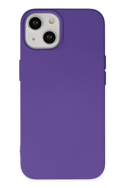 Apple iPhone 14 Plus Kılıf Nano içi Kadife Silikon - Mor