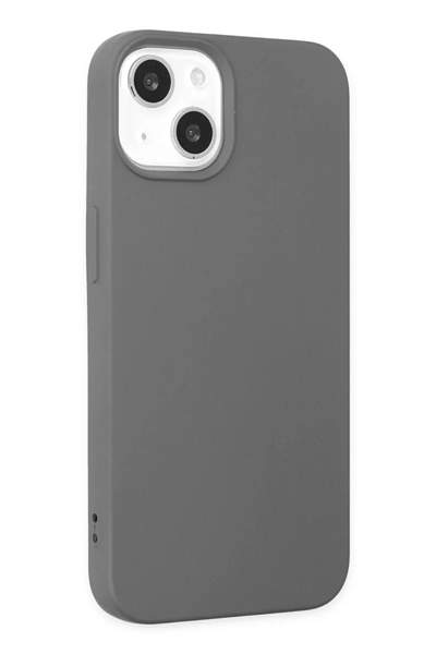 Apple iPhone 14 Plus Kılıf Nano içi Kadife Silikon - Gri
