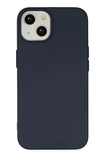 Apple iPhone 14 Plus Kılıf Nano içi Kadife Silikon - Lacivert