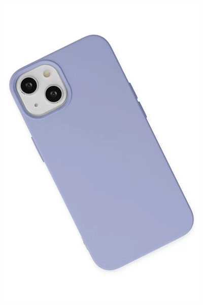 Apple iPhone 14 Plus Kılıf Nano içi Kadife Silikon - Lila