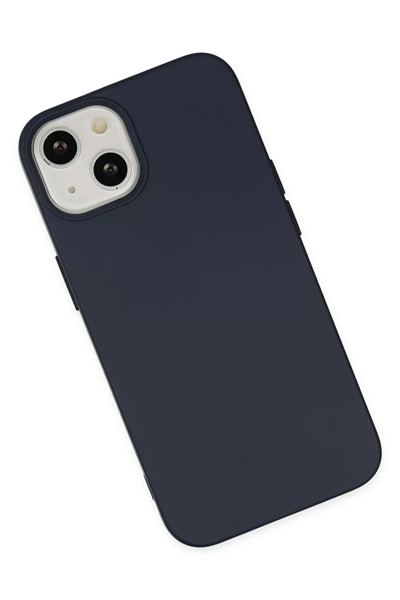Apple iPhone 14 Plus Kılıf Nano içi Kadife Silikon - Lacivert
