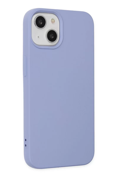 Apple iPhone 14 Plus Kılıf Nano içi Kadife Silikon - Lila