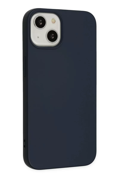 Apple iPhone 14 Plus Kılıf Nano içi Kadife Silikon - Lacivert