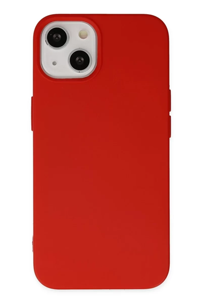 Apple iPhone 14 Plus Kılıf Nano içi Kadife Silikon - Kırmızı