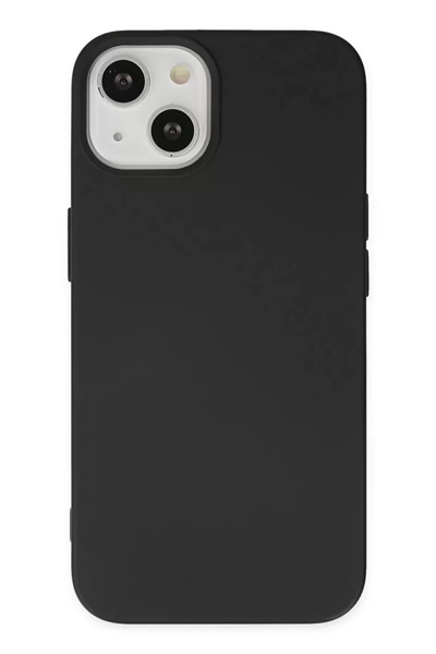 Apple iPhone 14 Plus Kılıf Nano içi Kadife Silikon - Siyah