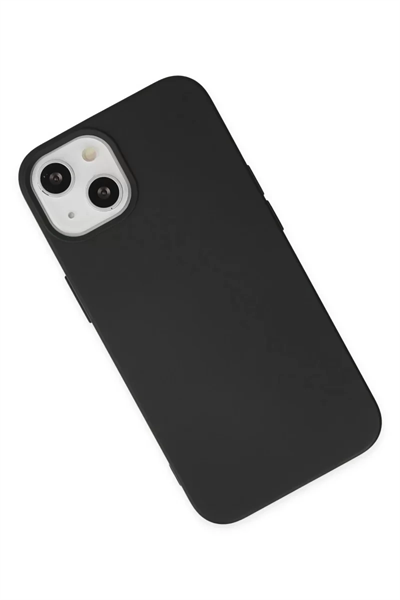 Apple iPhone 14 Plus Kılıf Nano içi Kadife Silikon - Siyah