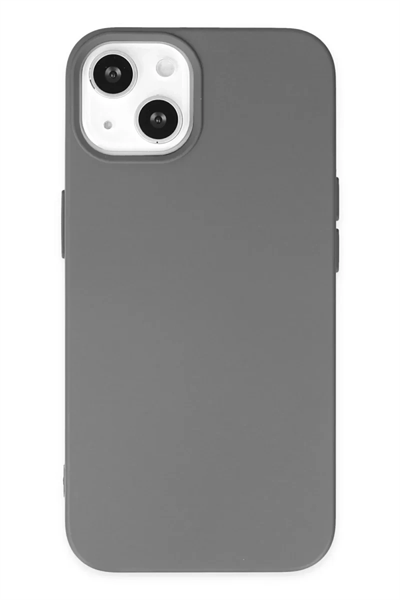 Apple iPhone 14 Plus Kılıf Nano içi Kadife Silikon - Gri