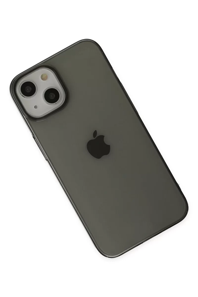 Apple iPhone 14 Plus Kılıf Pc Sert Şeffaf Kapak - Siyah