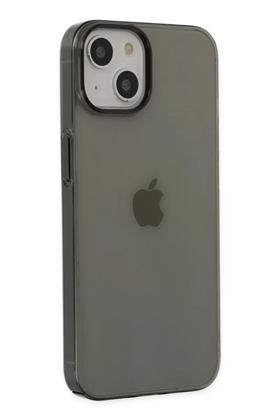 Apple iPhone 14 Plus Kılıf Pc Sert Şeffaf Kapak - Siyah