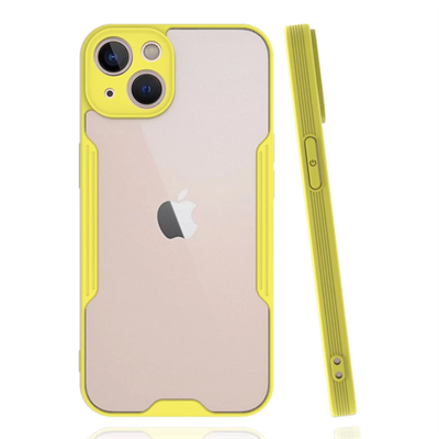 Apple iPhone 14 Plus Kılıf Platin Silikon - Sarı