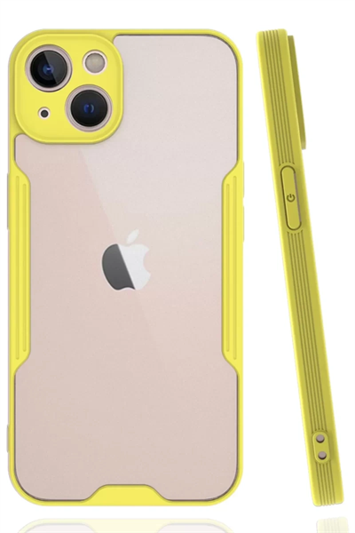 Apple iPhone 14 Plus Kılıf Platin Silikon - Sarı