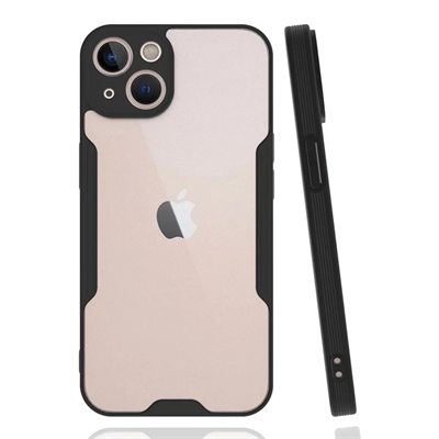 Apple iPhone 14 Plus Kılıf Platin Silikon - Siyah