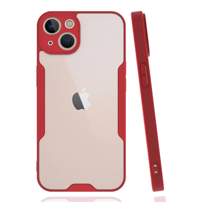 Apple iPhone 14 Plus Kılıf Platin Silikon - Kırmızı