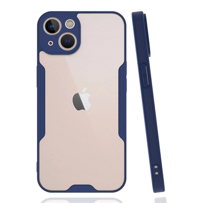 Apple iPhone 14 Plus Kılıf Platin Silikon - Lacivert