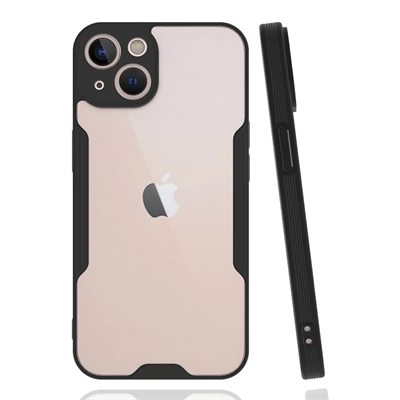Apple iPhone 14 Plus Kılıf Platin Silikon - Siyah