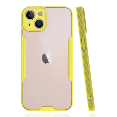 Apple iPhone 14 Plus Kılıf Platin Silikon - Sarı