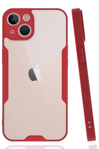 Apple iPhone 14 Plus Kılıf Platin Silikon - Kırmızı