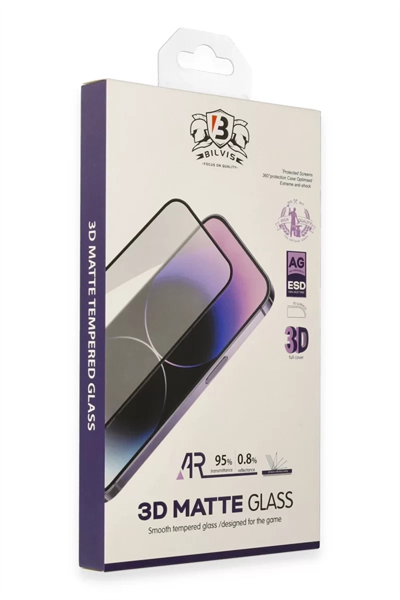 Apple iPhone 14 Pro Bilvis 3D Mat Cam Ekran Koruyucu