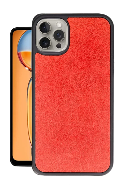 Apple iPhone 14 Pro Kılıf Aras Deri Kapak - Kırmızı