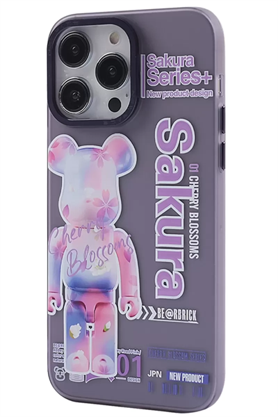 Apple iPhone 14 Pro Kılıf Desenli Kapak - Mor - 1