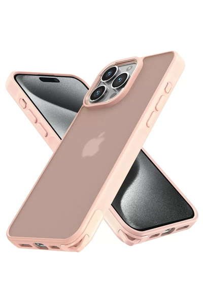 Apple iPhone 14 Pro Kılıf Elegant Kapak - Pudra