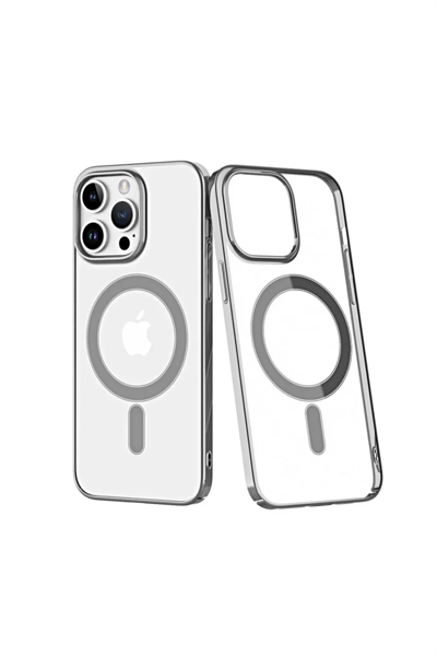 Apple iPhone 14 Pro Kılıf Element Magneticsafe Sert Kapak - Gümüş