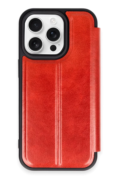 Apple iPhone 14 Pro Kılıf Flip Cover - Kırmızı