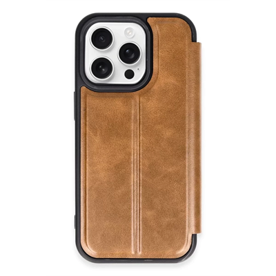 Apple iPhone 14 Pro Kılıf Flip Cover - Taba