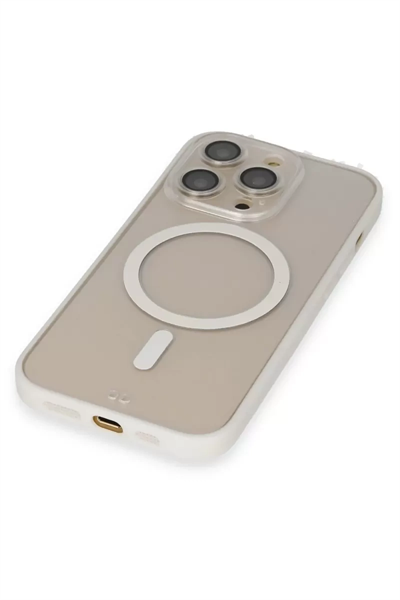 Apple iPhone 14 Pro Kılıf Grand Magneticsafe Kapak - Beyaz
