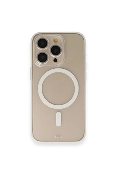 Apple iPhone 14 Pro Kılıf Grand Magneticsafe Kapak - Beyaz