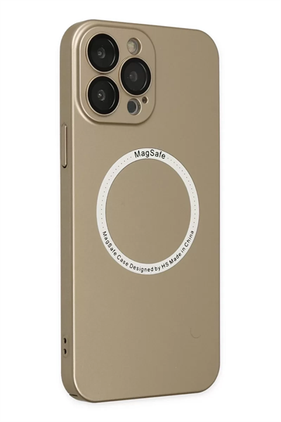 Apple iPhone 14 Pro Kılıf Jack Magneticsafe Lens Silikon - Gold