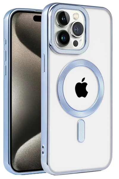 Apple iPhone 14 Pro Kılıf Kronos Magsafe Kapak - Sierra Blue