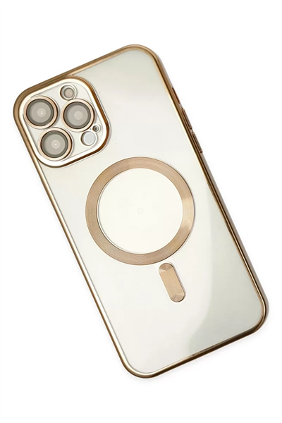 Apple iPhone 14 Pro Kılıf Kross Magneticsafe Kapak - Gold