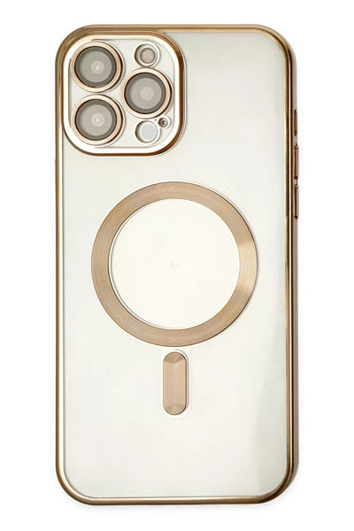 Apple iPhone 14 Pro Kılıf Kross Magneticsafe Kapak - Gold