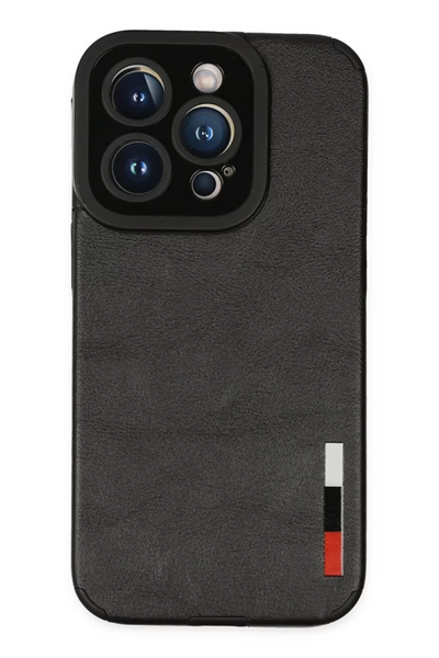 Apple iPhone 14 Pro Kılıf Loop Deri Silikon - Siyah