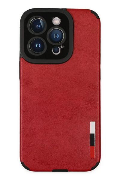 Apple iPhone 14 Pro Kılıf Loop Deri Silikon - Kırmızı