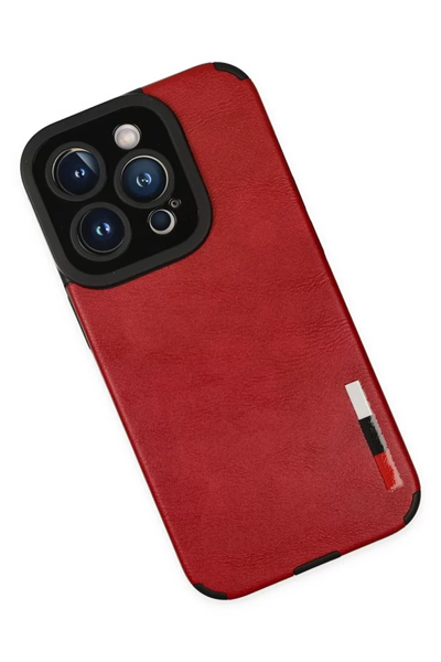 Apple iPhone 14 Pro Kılıf Loop Deri Silikon - Kırmızı