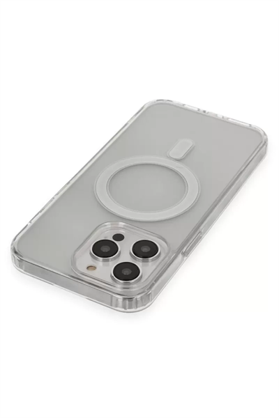 Apple iPhone 14 Pro Kılıf Matte Şeffaf Magneticsafe - Şeffaf