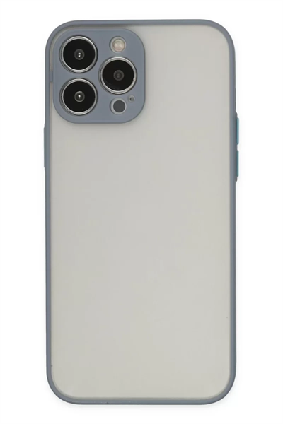 Apple iPhone 14 Pro Kılıf Montreal Silikon Kapak - Gri