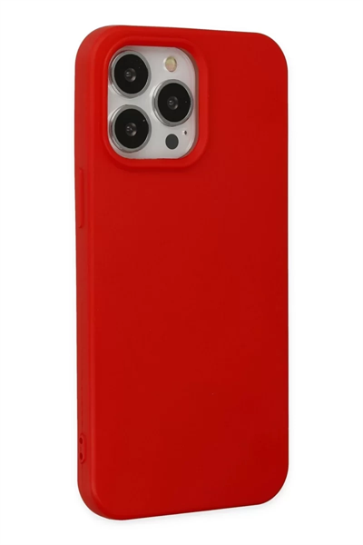 Apple iPhone 14 Pro Kılıf Nano içi Kadife Silikon - Kırmızı