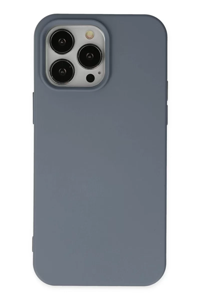 Apple iPhone 14 Pro Kılıf Nano içi Kadife Silikon - Gri