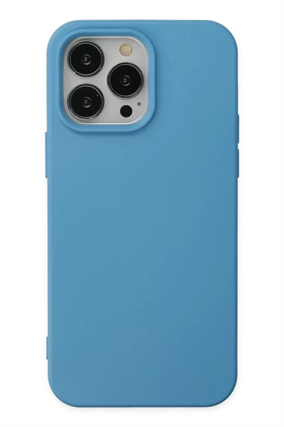 Apple iPhone 14 Pro Kılıf Nano içi Kadife Silikon - Mavi