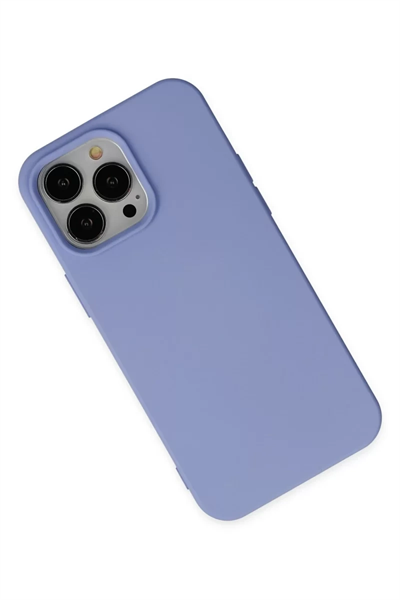 Apple iPhone 14 Pro Kılıf Nano içi Kadife Silikon - Lila