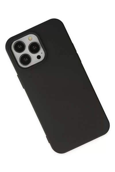 Apple iPhone 14 Pro Kılıf Nano içi Kadife Silikon - Siyah